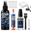 DINGSEN Set per la cura del mulinello da pesca, olio e grasso, rimuove | Include spazzola e panno, protezione dalla corrosione, nessun cigolio, prolunga la durata, per acqua salata e acqua dolce