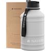 Navaris Borraccia Palestra Acqua Acciaio Inox 2,2 Litri - Bottiglia Acqua XXL Senza BPA Fitness Sport Ginnastica - Tanica Grande con Tappo Antigoccia