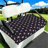 Myfsucce Coprisedili universali per carrello da golf, 2 passeggeri, 130 x | Coperta in poliestere, facile da installare, traspirante, lavabile, per golf buggy club, forme geometriche viola gialle