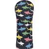 EOSDT Premium PU pelle Cartoon Shark Black Head Cover | Copertura per mazze da golf effetto pelle per golfisti, antiscivolo, per la tua mazza