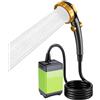 YRREATY Pompa per Doccia Portatile Tre modalità Getto Silenziosa LED | Tre modalità di getto per risciacquo leggero o doccia , con funzionamento silenzioso e controllo LED.