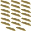 Generic 20 esche da pesca, 4 cm, lucide, vermi di pane finti | Esca galleggiante per trota, pesce persico, crappie, galleggiante, fosforescente, scuro, realistica, TPE, acqua dolce