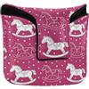 Loancwa Golf Putter Mallet Head Cover Chiusura Magnetica Accessori Golf | Impermeabile PU Polka Dot Horse Pattern