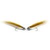 Mosche Artificiali Massimo Clini Micro Minnow white & Brown Saltwater Fly - 5 mosche da mare da pesca a mosca montate a mano su amo, Misura amo a scelta, per spigola, pesce serra e ricciola, Made in
