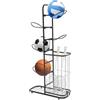 KIGNIEK Supporto per palloni a 5 livelli, supporto per pallacanestro | Supporto per palline da garage, organizer per attrezzature sportive, espositore per garage, casa