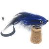 Mosche Artificiali Massimo Clini Pike Black & Blue Wiggle Tail - 5 mosche secche da pesca a mosca montate a mano su amo, Lunghezza a scelta, per trota e temolo, Made in Italy