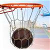 NbgrvB Rete da basket in acciaio zincato resistente, standard 35 cm per rete di ricambio con pulsante a pressione, per interni ed esterni, argento e oro