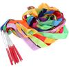 TOYANDONA 14 Pezzi Nastro da Danza Ritmica Colorato per Gruppi, Set | Effetto Visivo, Ferro e Tessuti di Seta, per Allenamento Danza e Sfilate Musicali Colore Casuale