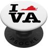 Shape of Home Co I Love (Heart) Virginia Mappa Sagoma VA Stato Americano PopSockets PopGrip Adesivo