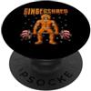 Ugly Christmas Gift For December Winter Gingershred Gingerbread Palestra Vacanze Natale Allenamento PopSockets PopGrip Adesivo