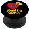 Thimble & Kin Riparare il mondo cucito cuore mano rammendo PopSockets PopGrip Adesivo