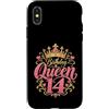 14th Birthday Gifts for Women 14 Years D Custodia per iPhone X/XS 14° compleanno ragazza 14 anni donna 2012 regalo divertente