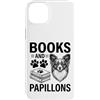 Funny Papillon And Book Designs Custodia per iPhone 14 Plus Libri E Papillons Funny Papillon