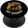 Moose Coffee Humor Outdoor Cabin Niente caffè Non divertito Moose Coffee Lover PopSockets PopGrip Adesivo