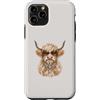 Glam Highland Society Custodia per iPhone 11 Pro Highland Cow Glam Jewelry Leopard Occhiali da sole Cowgirl Fashion