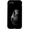 Funny Pet Lover Beans Toe Underneath Kit Custodia per iPhone SE (2020) / 7/8 Zampe di gatto viste dal basso con punta in vetro Tabby Beans