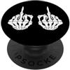 Funny Halloween Tees Dita Medie Scheletro PopSockets PopGrip Adesivo