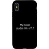 sudo buy this Custodia per iPhone X/XS My Mood: sudo rm -rf/t-shirt per Linux Sysadmin Coder