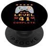 Gamer Gamepad Controller Geburtstag 41° Compleanno Livello 41 Completa PopSockets PopGrip Adesivo