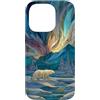 Polar Bear Northern Lights - Apparel & G Custodia per iPhone 14 Pro Orso polare Aurora boreale Artico Inverno Mosaico