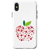 Funny Apple Gifts Apple Fruit Lovers Custodia per iPhone X/XS Divertente arte di mela per ragazze, bambini, donne, amanti della frutta di mela,