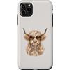 Glam Highland Society Custodia per iPhone 11 Pro Max Highland Cow Glam Jewelry Leopard Occhiali da sole Cowgirl Fashion