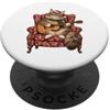 Cozy Christmas Armchair Guitar Pets Maine Coon - Chitarra acustica con gatto, canti natalizi PopSockets PopGrip Adesivo