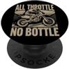 Motocross Enduro Moto Fuoristrada Racing Pilota Dirt Bike All Throttle No Bottle PopSockets PopGrip Adesivo