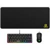 Akuma Sentai C05 Gaming Set 3 in 1 Tastiera Mouse Mat XXL | Tastiera 60% 69 Tasti Mouse 7200 DPI XXL Pad 900x400mm Anti-Ghosting Compatibile con PC PS4 PS5 Xbox