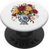 Gathered Bloom Cottage Vaso Chinoiserie Crisantemo Gather Here Autunno Floreale PopSockets PopGrip Adesivo