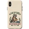 Raccoon Lover Custodia per iPhone X/XS Funny Raccoon I Got Up Presto La spazzatura era vuota