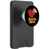Thimble & Kin Riparare il mondo cucito cuore mano rammendo PopSockets PopWallet per MagSafe