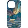 Polar Bear Northern Lights - Apparel & G Custodia per iPhone 14 Pro Max Orso polare Aurora boreale Artico Inverno Mosaico