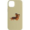 Moonlit Dachshund Club Custodia per iPhone 14 Plus Carino bassotto mago Halloween strega cappello celeste cane arte