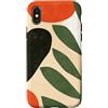 generic Custodia per iPhone X/XS Grafica astratta botanica moderna di metà secolo