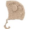 WOOLY ORGANIC Cappellino in peluche Wooly Organic con orecchie Teddy e interno in lana merino