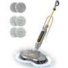 FUNSTEAM Pulitore a vapore Steam Mop con doppia rotazione e autopropulsione | 6 panni in microfibra lavabili, 4 modalità di pulizia, per piastrelle, laminato, parquet e pavimenti duri sigillati