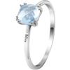 BLISS Anello oro bianco 9 kt diamante 0,003 ct topazio misura 14 bliss joy candy