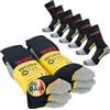 CriCri Socks Calze da Lavoro Uomo 72% Cotone, Qualità Italiana, 6 Paia | Traspiranti e Rinforzate, Calzini per Scarpe Antinfortunistiche con Fascia Elastica Antiscivolo, Work Socks