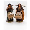 Frisa Presepi Donna con Oche e Donna con Galline - coppia statue h 24 cm