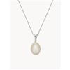 Diamanta Collana con ciondolo in oro bianco, diamanti e perle Luliwa - Argento