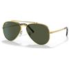 Ray-Ban Occhiali da Sole NEW AVIATOR RB 3625 Gold/Green 58/14/135 unisex