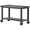 SOGI Banco da lavoro con ruote SOGI X3N_100AR - 1.5 m - piano in acciaio - grigio antracite