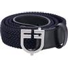 Equestro Cintura in cuoio con elastico e logo a fibbia