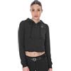 Equestro Felpa donna cropped con cappuccio