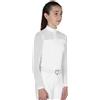 Equestro Polo concorso bambina manica lunga con inserti in micro mesh