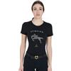 Equestro T-shirt donna slim fit disegno salto con strass