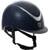 Equestro Cap lucido cinturino ecopelle e visiera stretta omologazione EN