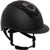 Equestro Cap opaco visiera larga con logo in strass omologazione EN