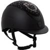 Equestro Cap opaco visiera stretta con logo in strass omologazione EN